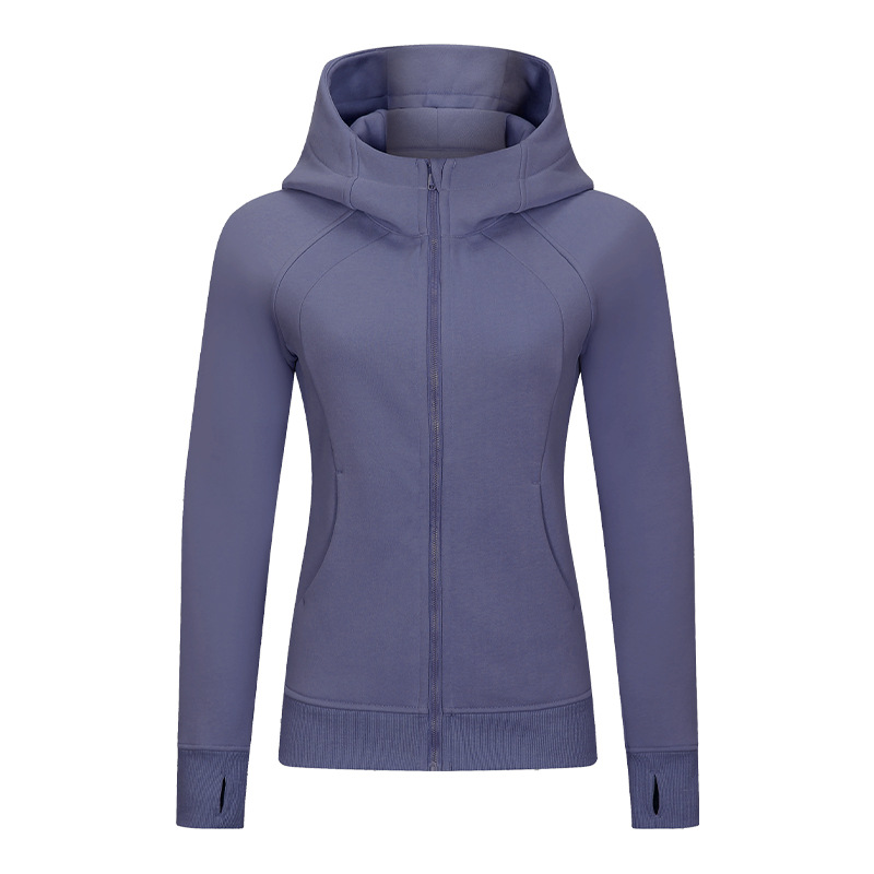 Women's Full Zip Hoodie Jacket Winter Fleece Workout Track Jacket with Pockets for Fitness