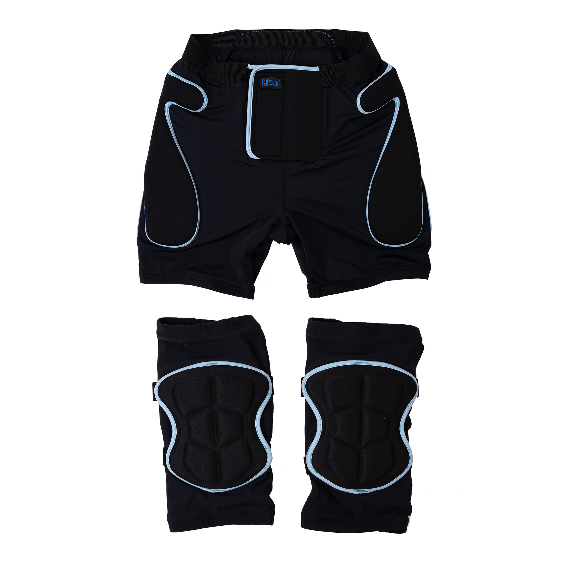 Protective Gear Set for Adult Knee Pads & Short Pants for Skiing Roller Skating