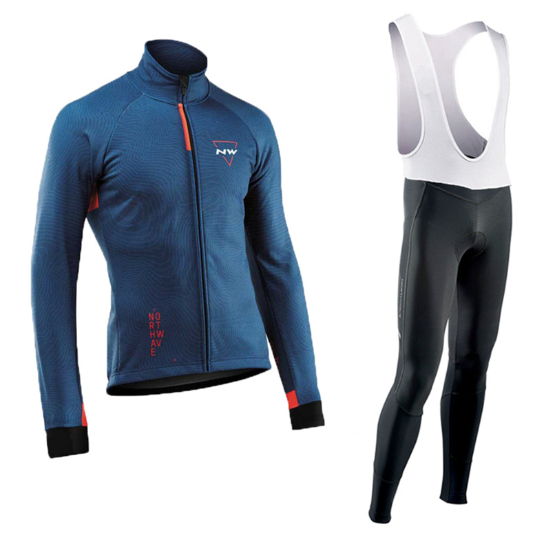Cycling Jerseys Set Bike Clothing for Men Women Long Sleeve Bike Jacket and Cycling Bibs Pants with Pad