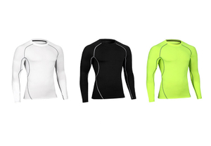 Men's Thermal Long Sleeve Compression Shirts Dry Fit Moisture Wicking Top